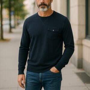 Ted Baker Men's Shoshan Henley Cotton Wool Pullover Sweater